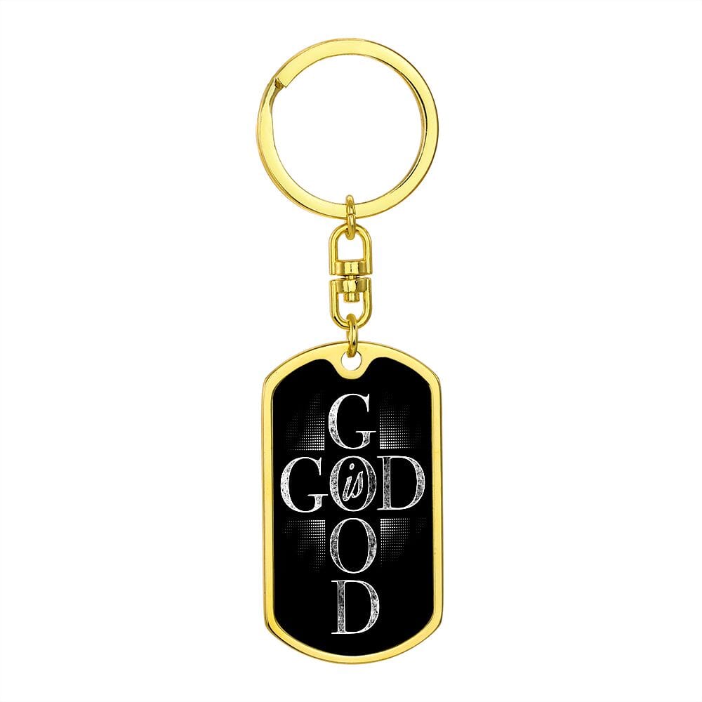 Inspirational "God Is Good" Keychain With Available Custom Engraving Jewelry 