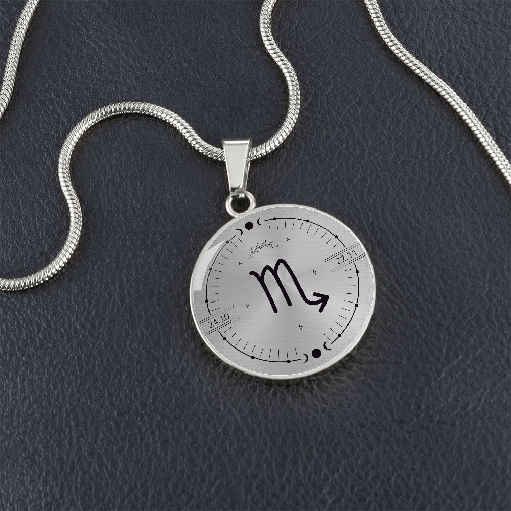 Circle Scorpio Zodiac Necklace Jewelry 