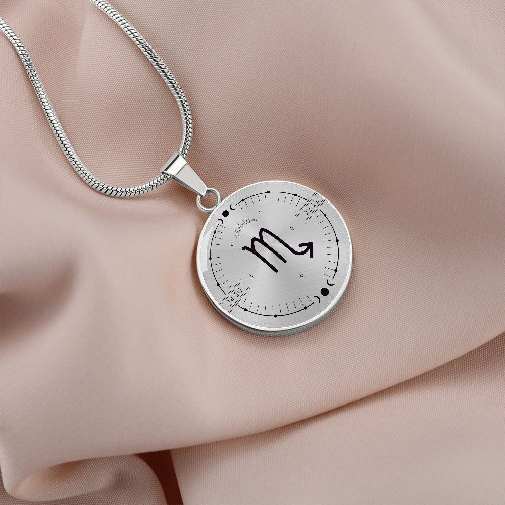 Circle Scorpio Zodiac Necklace Jewelry 