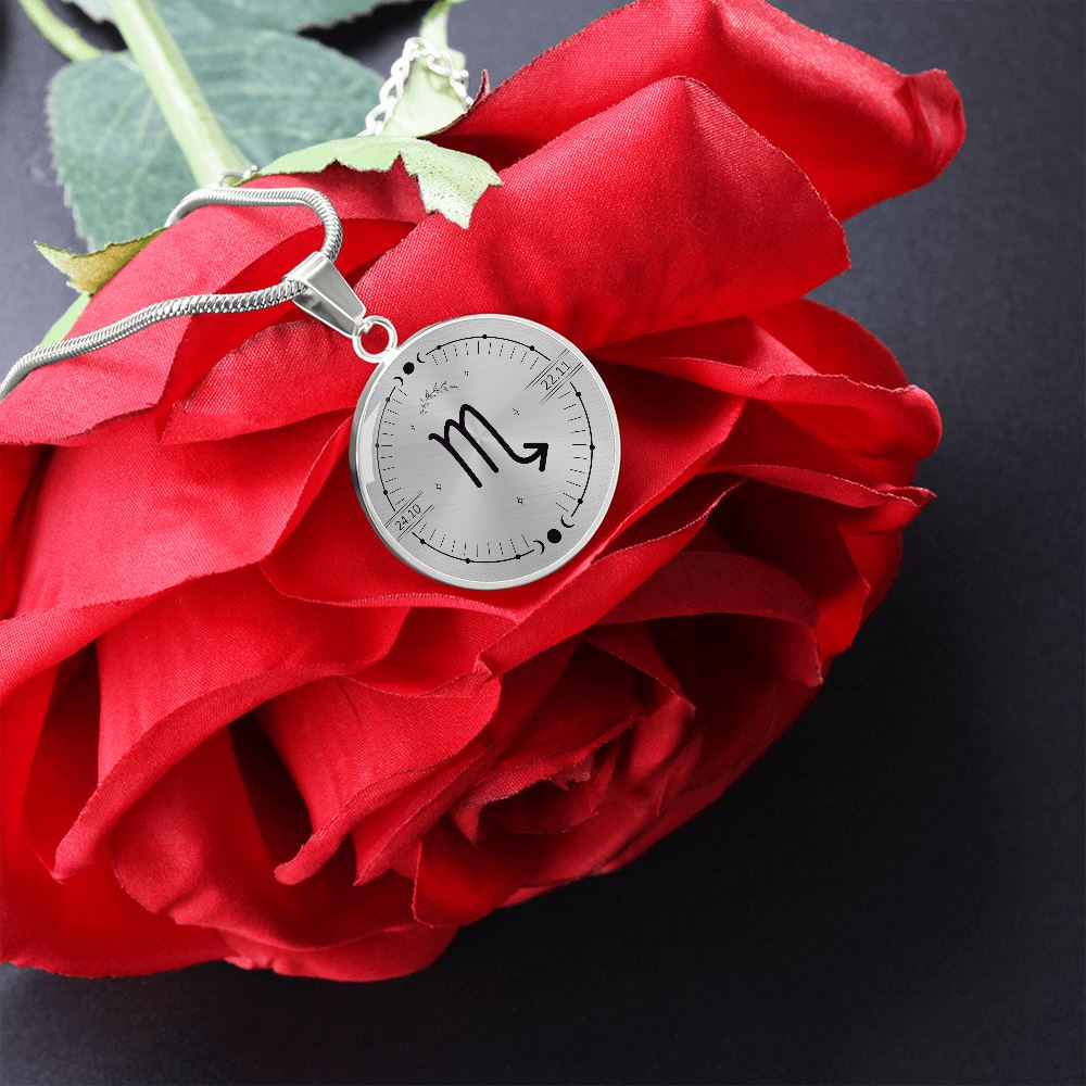 Circle Scorpio Zodiac Necklace Jewelry 