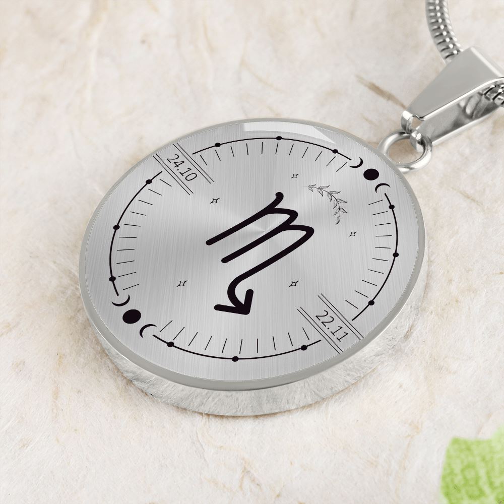 Circle Scorpio Zodiac Necklace Jewelry 