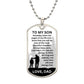 Gift For Son From Dad "Pages Of My Life" Dog Tag Necklace Jewelry 