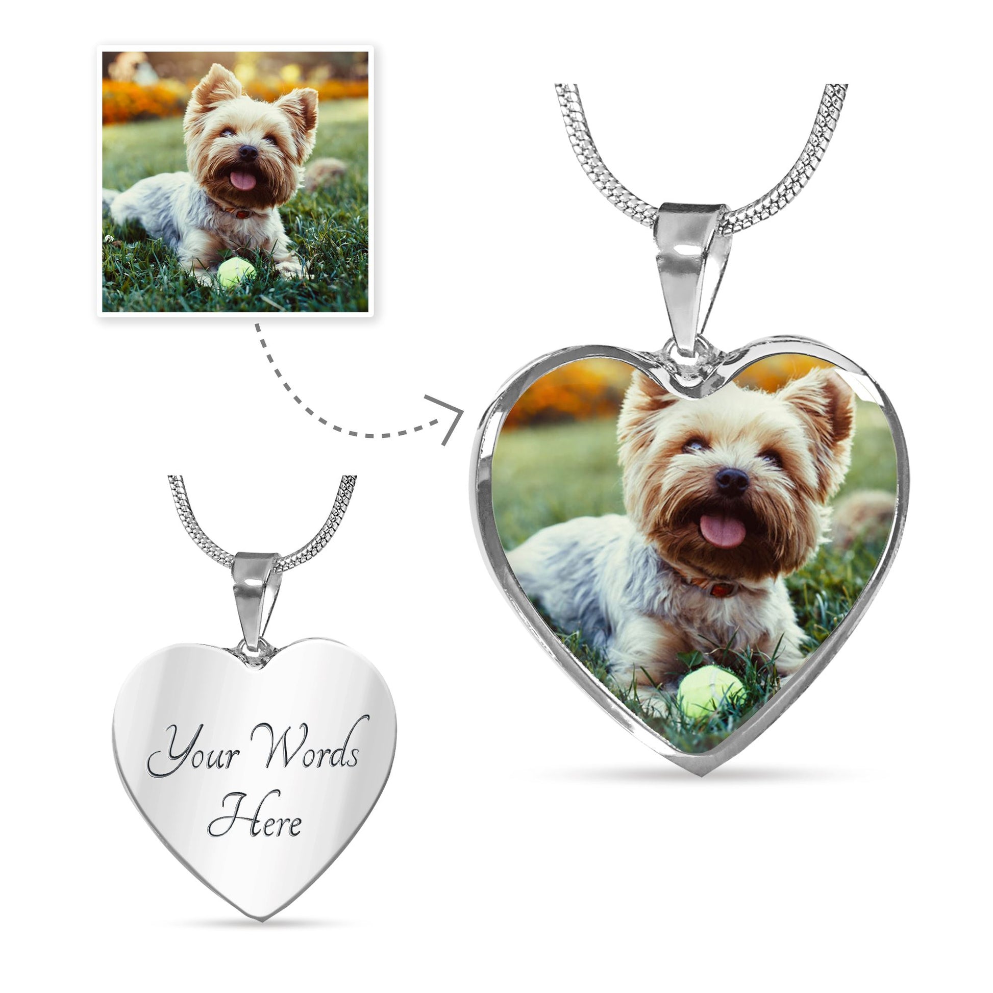 Share The Love For Your Furry Friend With Our Customizable Dog Lover Necklace Jewelry Luxury Necklace (Silver) Yes 