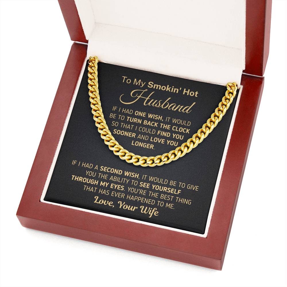 Gift for Husband - "If I Had One Wish" Chain Necklace Jewelry 