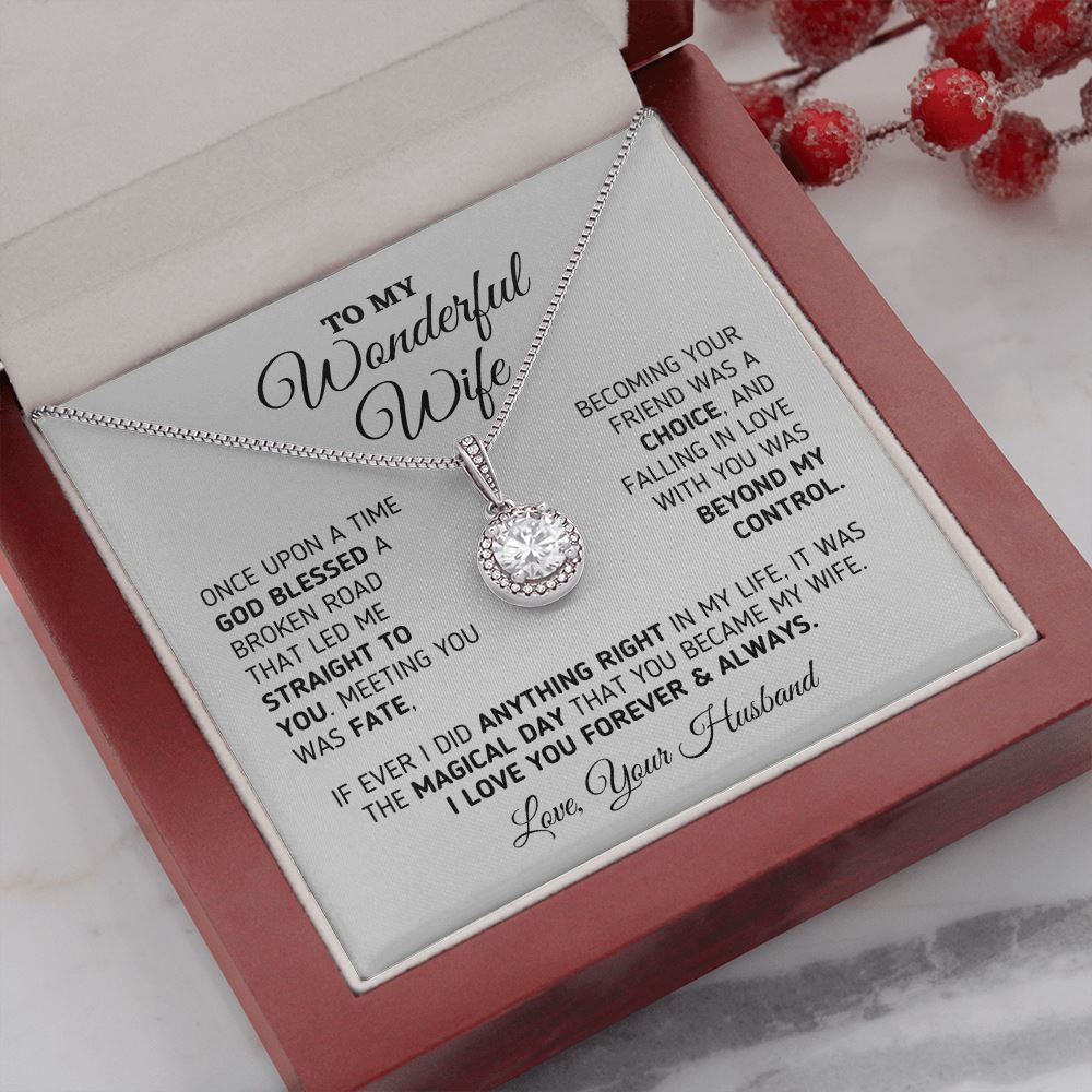 Gift for Wife "The Magical Day" Eternal Necklace Jewelry 