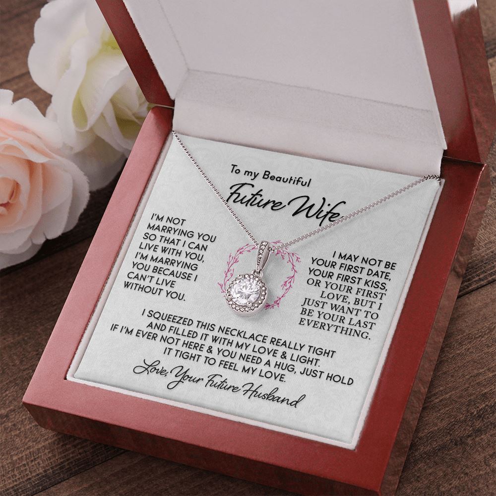 Gift for Future Wife "I Can't Live Without You" Necklace Jewelry 
