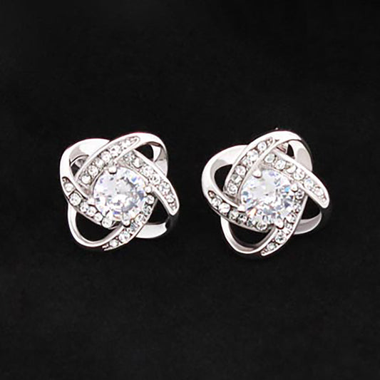 Love Knot Stud Earrings Jewelry 