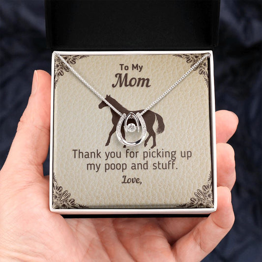 Funny To My Mom Necklace From Horse [Custom Name] Jewelry Two Toned Box 