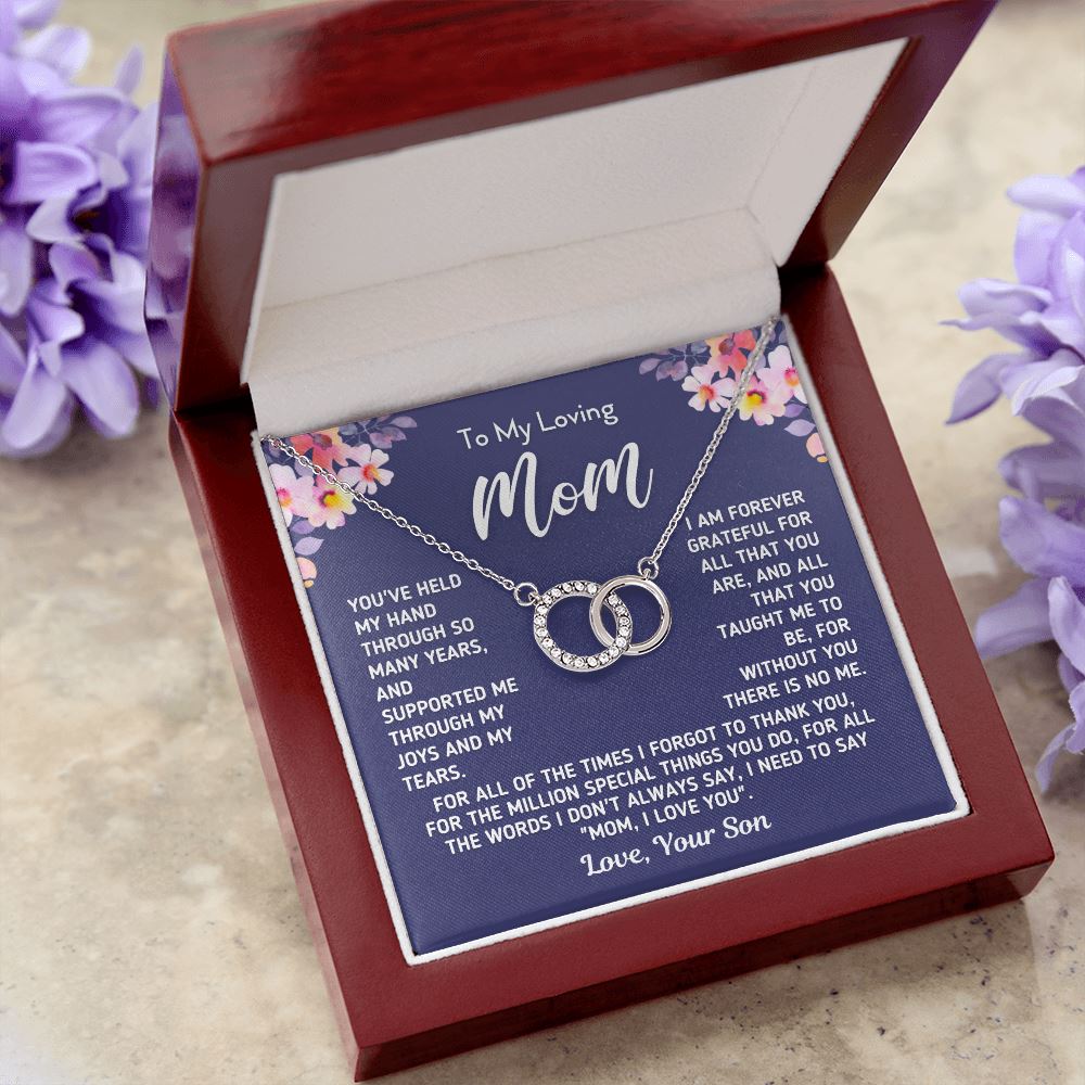 Gift For Mom From Son "I Am Forever Grateful" Necklace Jewelry 