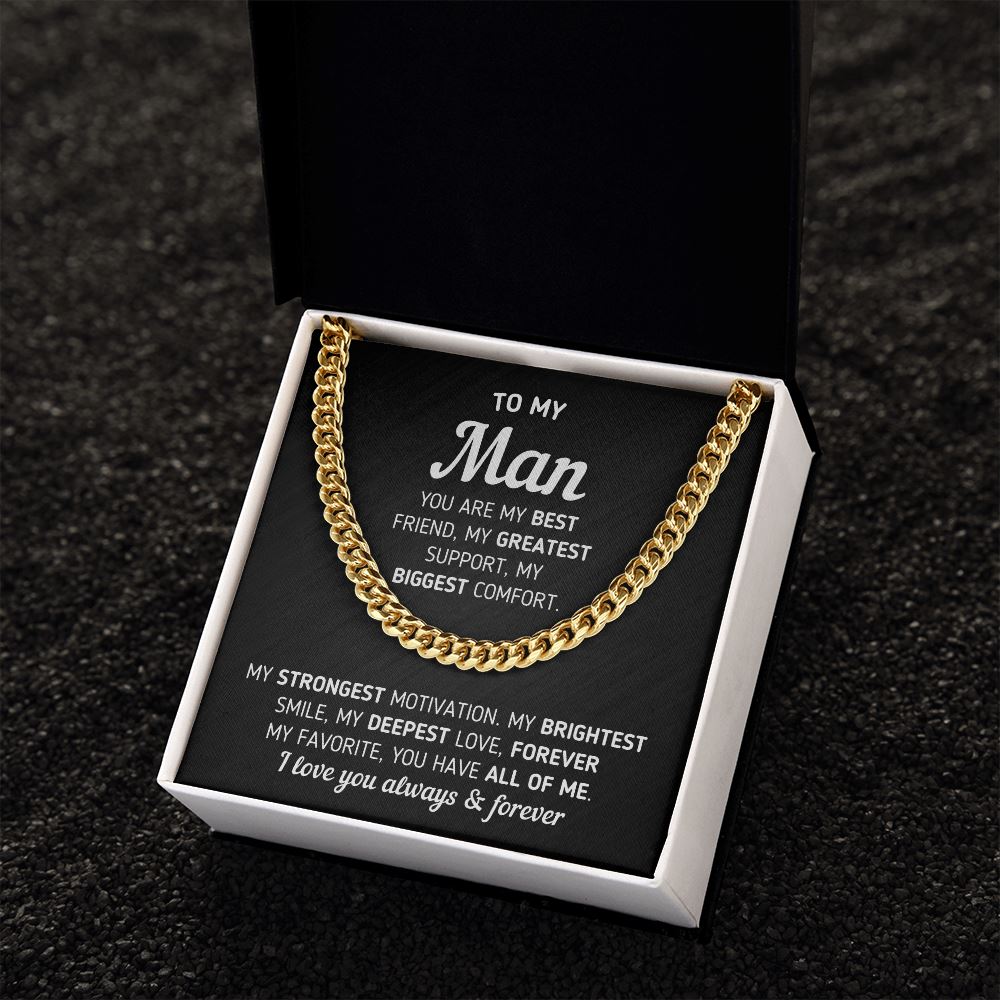 To My Man "You Are My Best Friend" Necklace Jewelry 