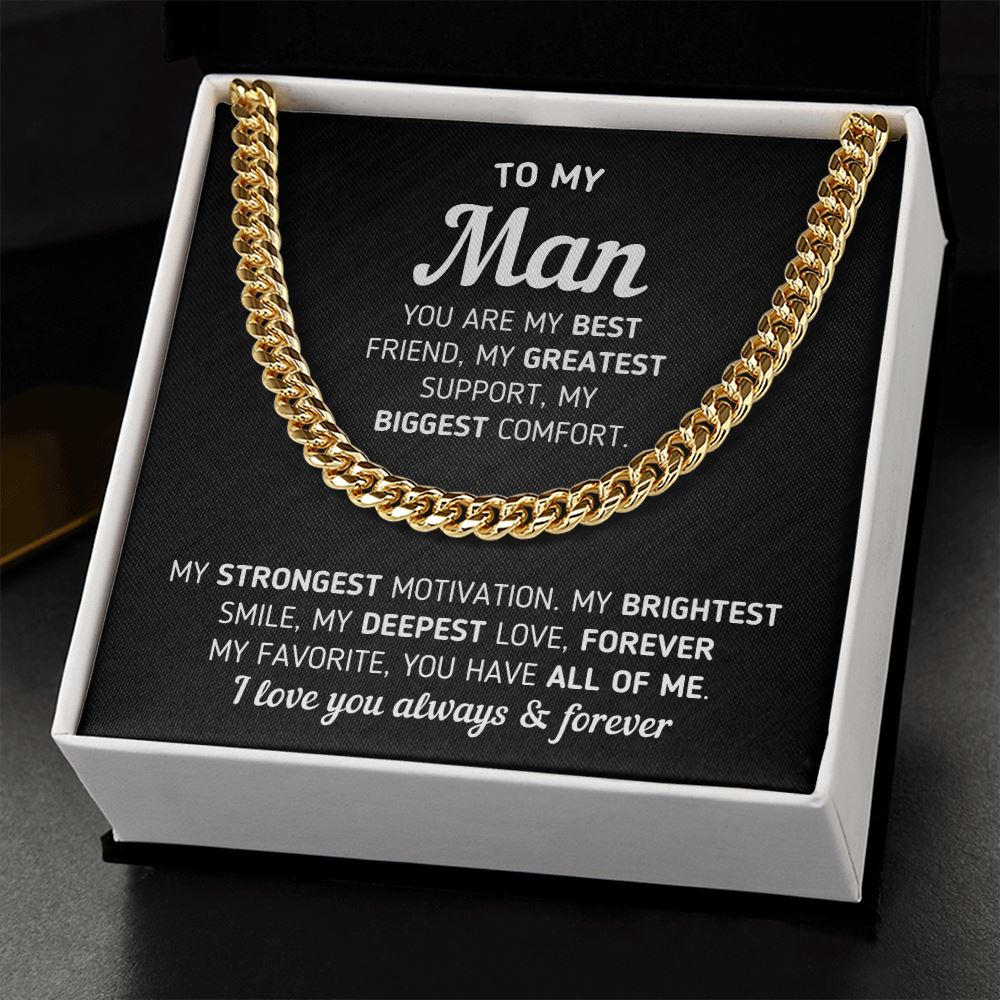To My Man "You Are My Best Friend" Necklace Jewelry 