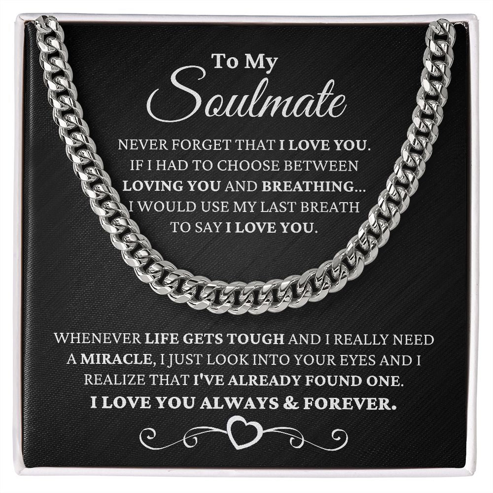 Unique Gift for Soulmate "I Just Look Into Your Eyes" Necklace For Him Jewelry 
