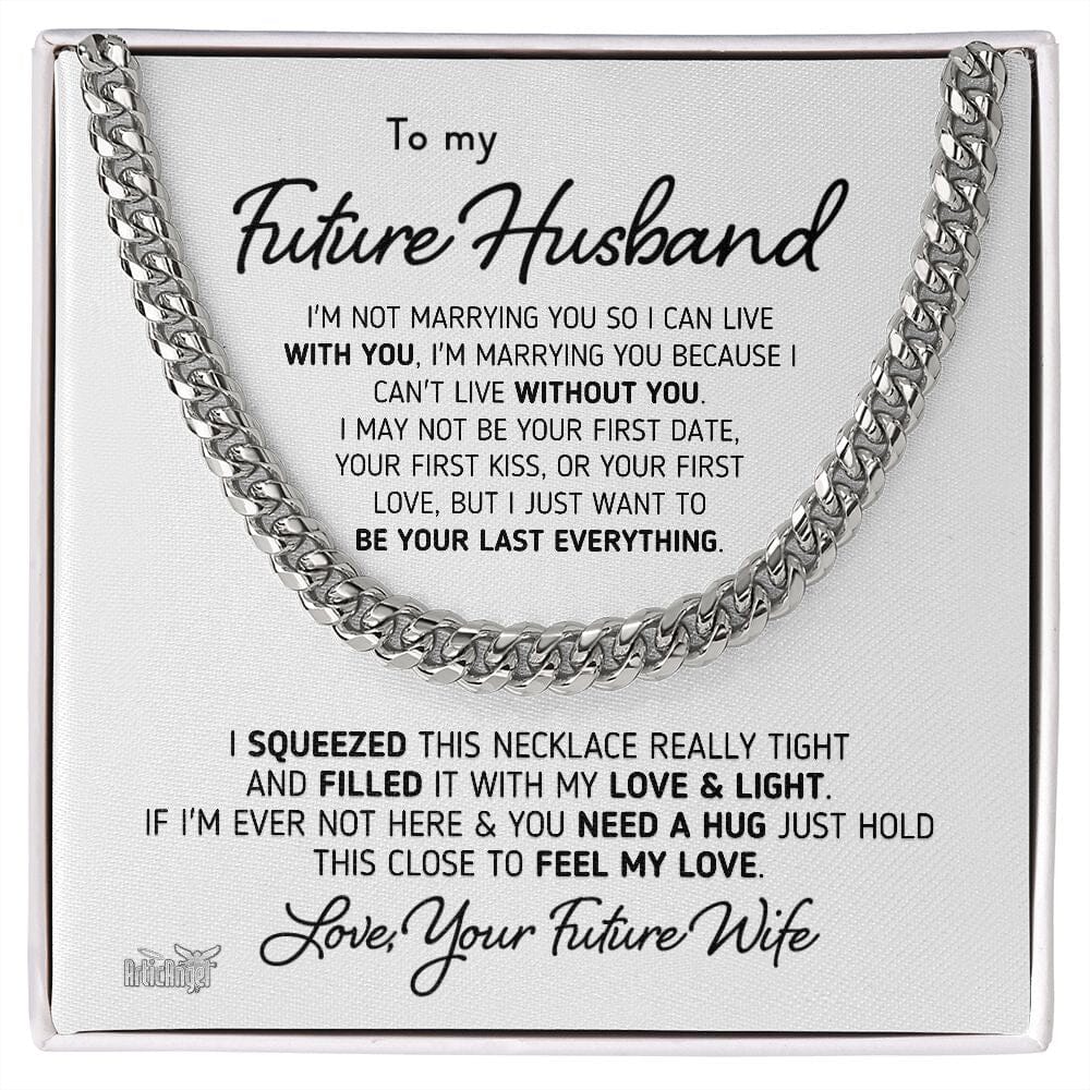 Gift For Husband "Your Last Everything" Necklace Jewelry Stainless Steel Two-Toned Gift Box 