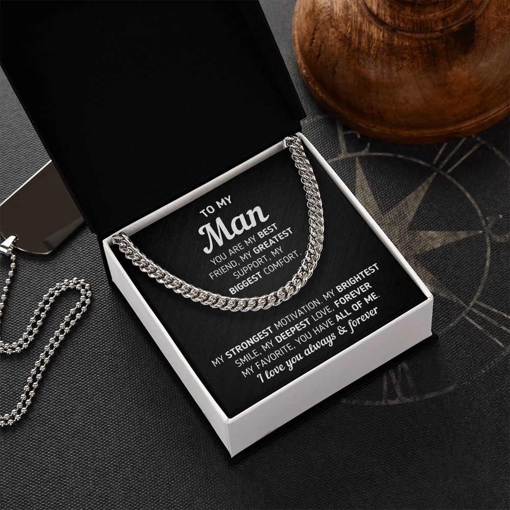 To My Man "You Are My Best Friend" Necklace Jewelry 