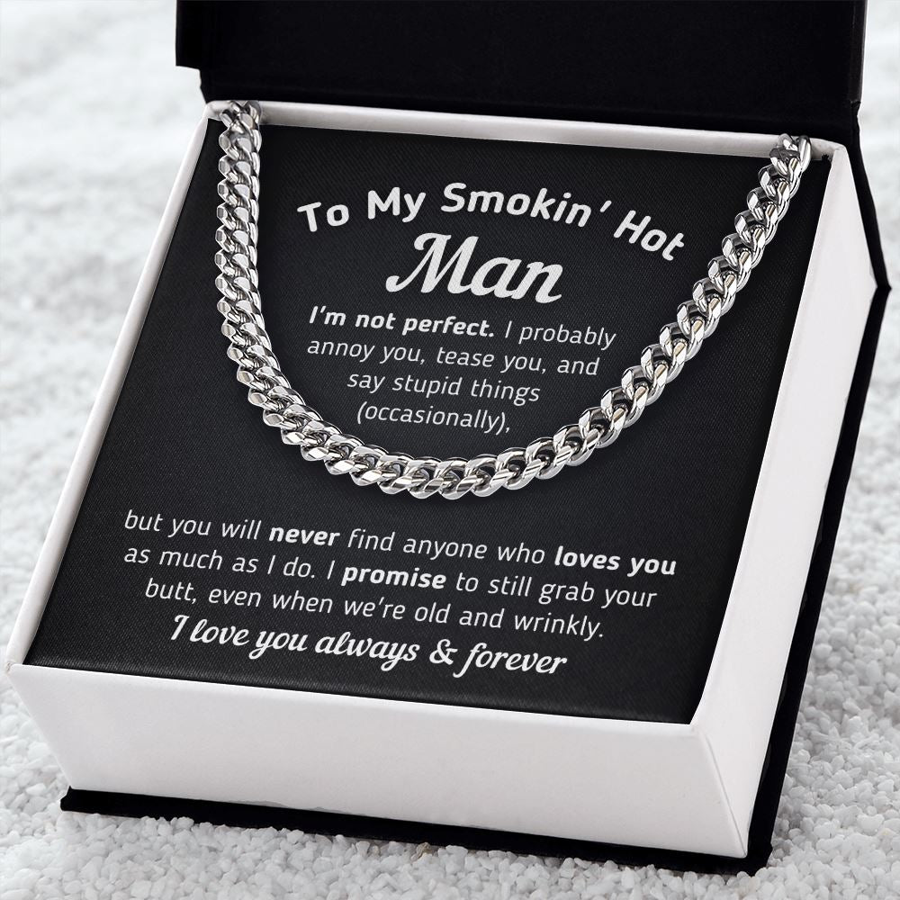 Gift for Him "Even When We're Old and Wrinkly" Necklace Jewelry 