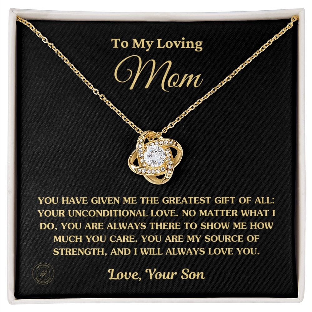 Gift for Mom From Son - "You Have Given Me The Greatest Gift Of All" Necklace Jewelry 18K Yellow Gold Finish Two-Toned Gift Box 