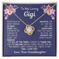 Gift for Gigi From Granddaughter "Without You There Is No Me" Necklace Jewelry 18K Yellow Gold Finish Two-Toned Gift Box 