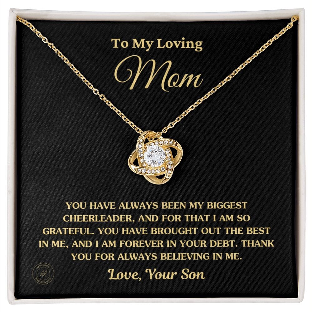 Gift for Mom From Son - "You Have Brought Out The Best In Me" Necklace Jewelry 18K Yellow Gold Finish Two-Toned Gift Box 
