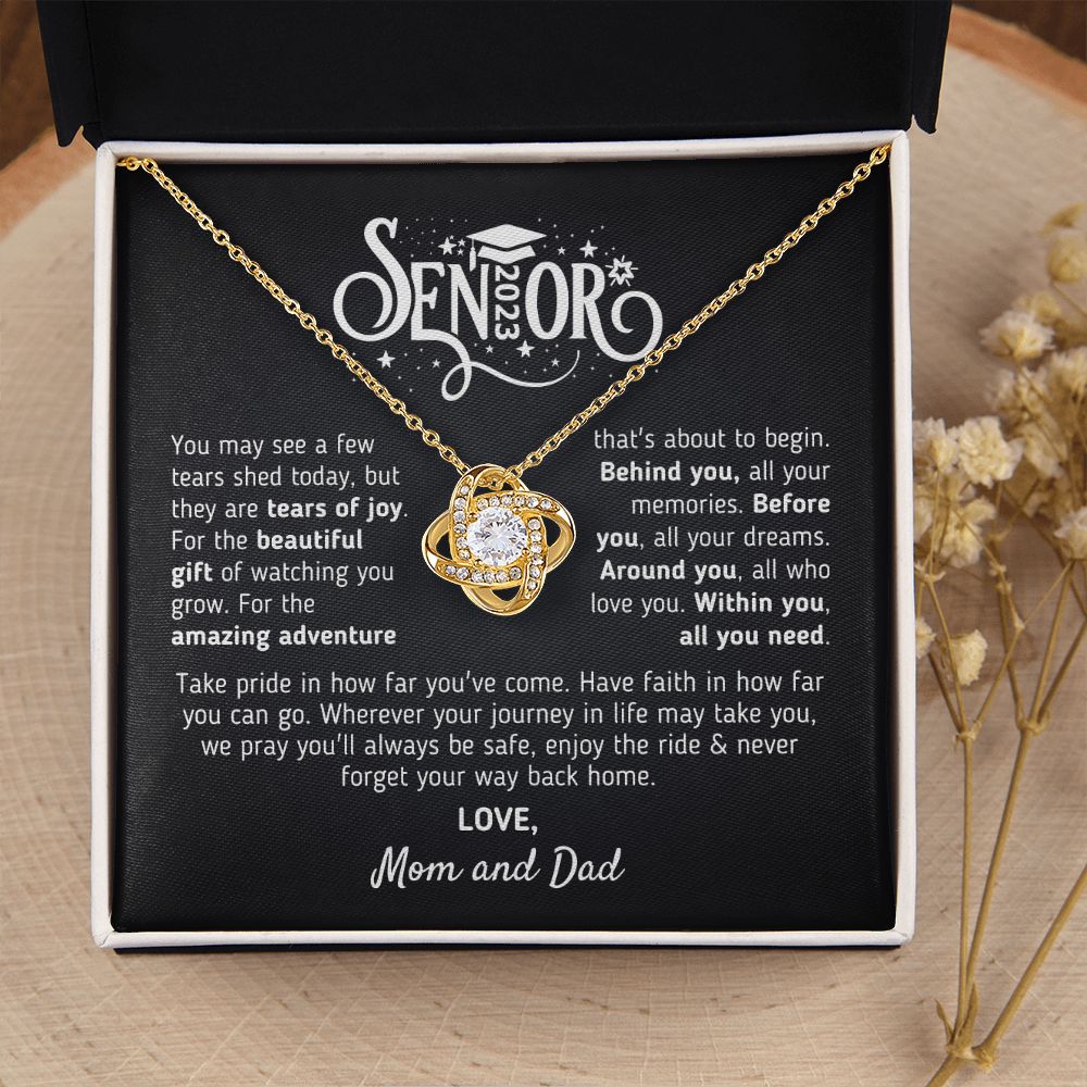 Gift for Graduation 2023 "The Beautiful Gift" Love, Mom and Dad Jewelry 18K Yellow Gold Finish Standard Box 