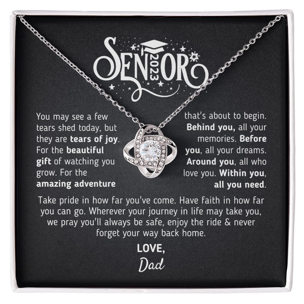 Gift for Graduation 2023 "The Beautiful Gift" Love, Dad Jewelry 14K White Gold Finish Two-Toned Gift Box 