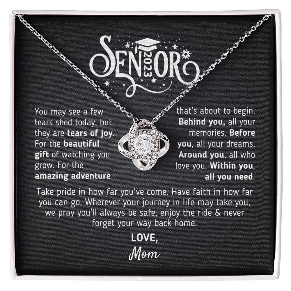 Gift for Graduation 2023 "The Beautiful Gift" Love, Mom Jewelry 14K White Gold Finish Two-Toned Gift Box 