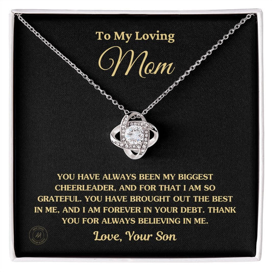Gift for Mom From Son - "You Have Brought Out The Best In Me" Necklace Jewelry 14K White Gold Finish Two-Toned Gift Box 