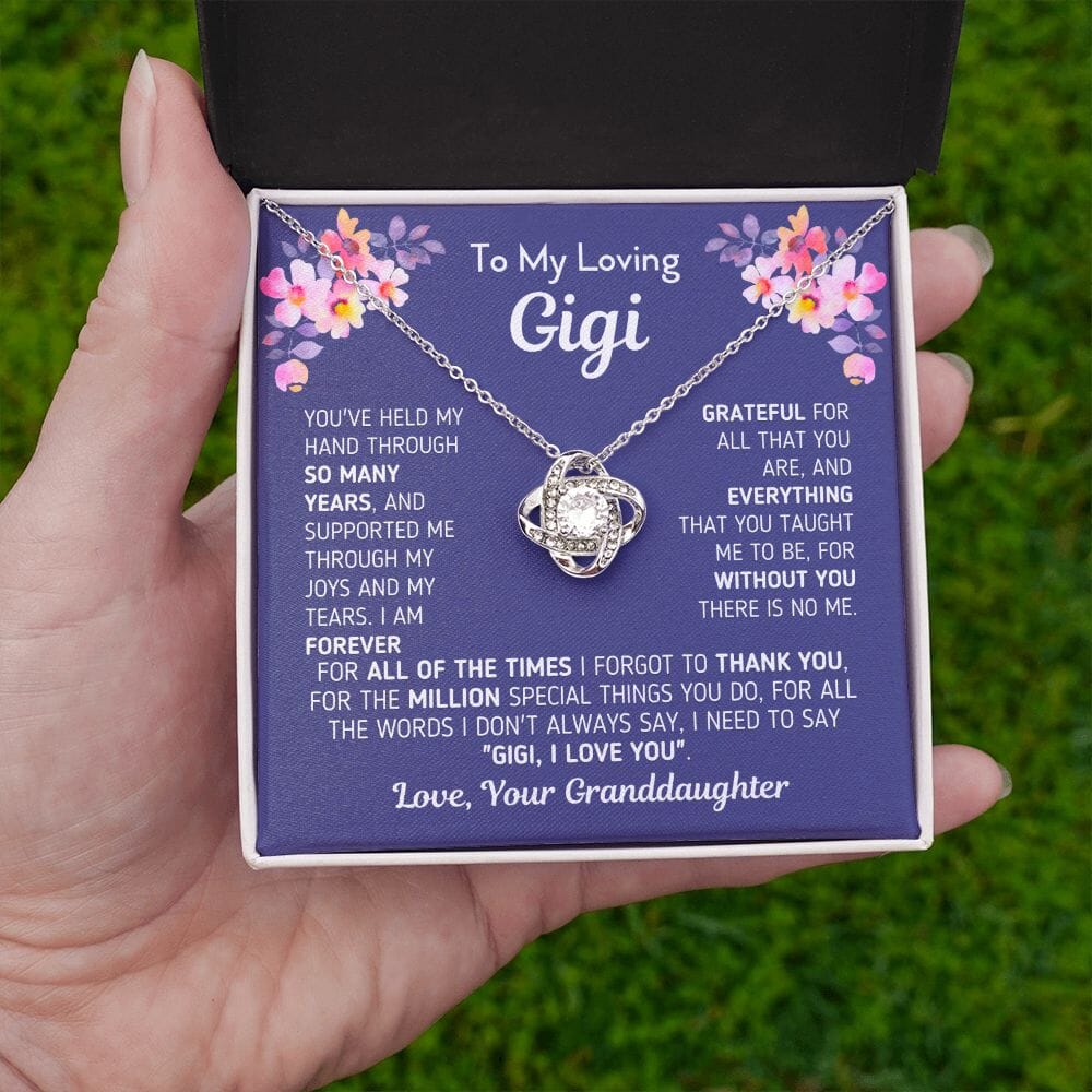 Gift for Gigi From Granddaughter "Without You There Is No Me" Necklace Jewelry 