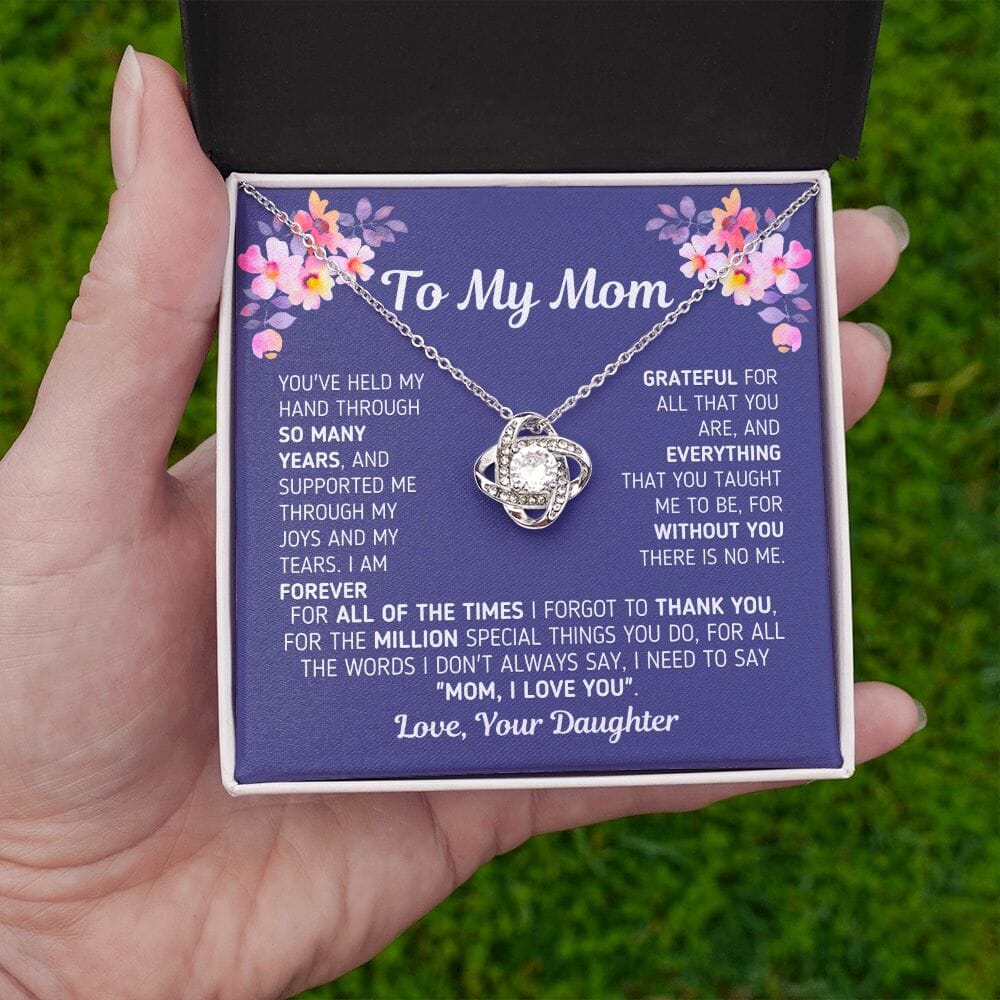 Beautiful Gift for Mom From Daughter "Without You There Is No Me" Necklace Jewelry 