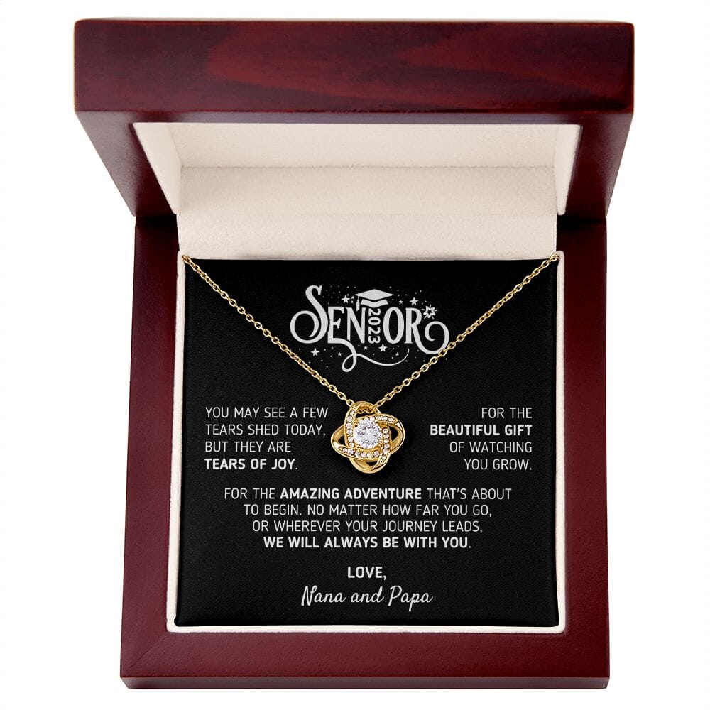 Gift for Graduation 2023 - "Tears Of Joy" From Mom and Dad Jewelry 18K Yellow Gold Finish Luxury Box 