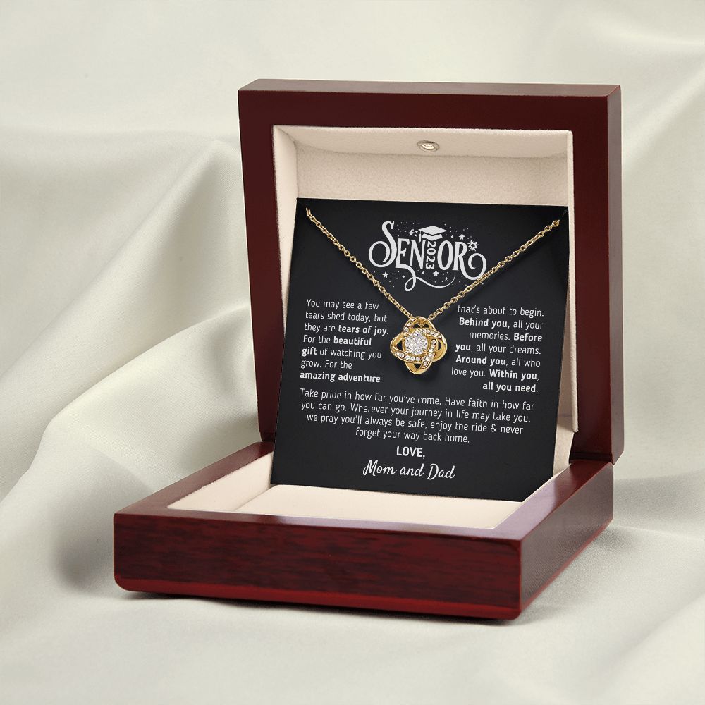 Gift for Graduation 2023 "The Beautiful Gift" Love, Mom and Dad Jewelry 18K Yellow Gold Finish Luxury Box 