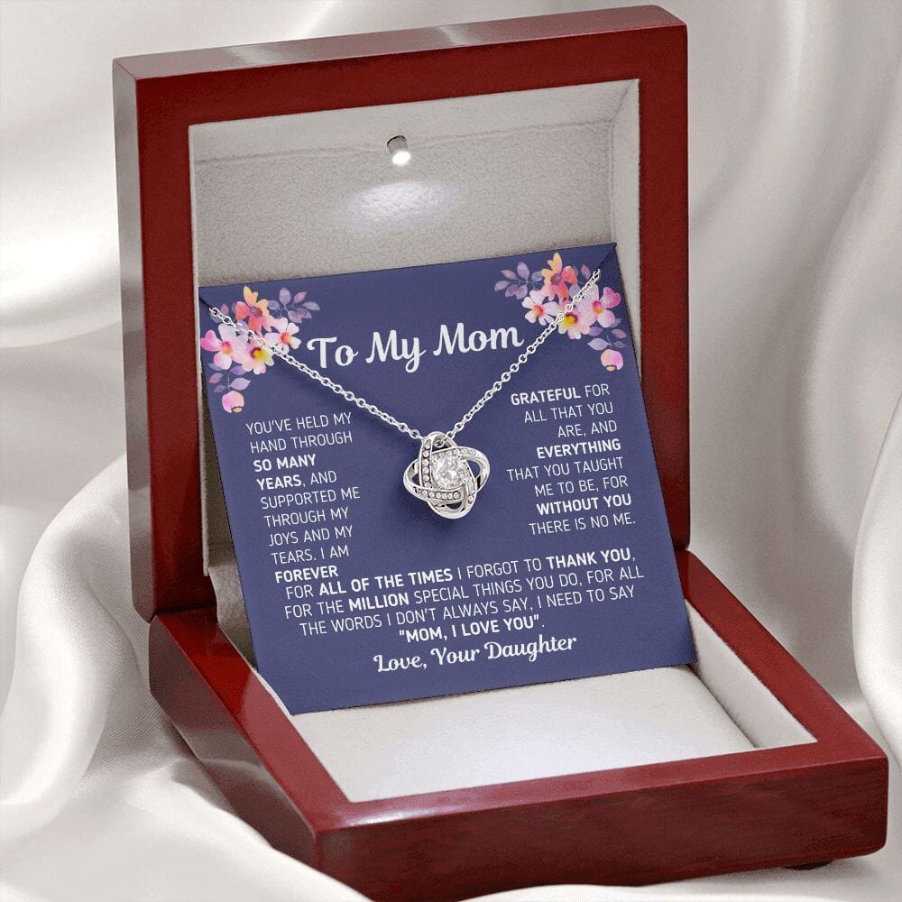 Beautiful Gift for Mom From Daughter "Without You There Is No Me" Necklace Jewelry 