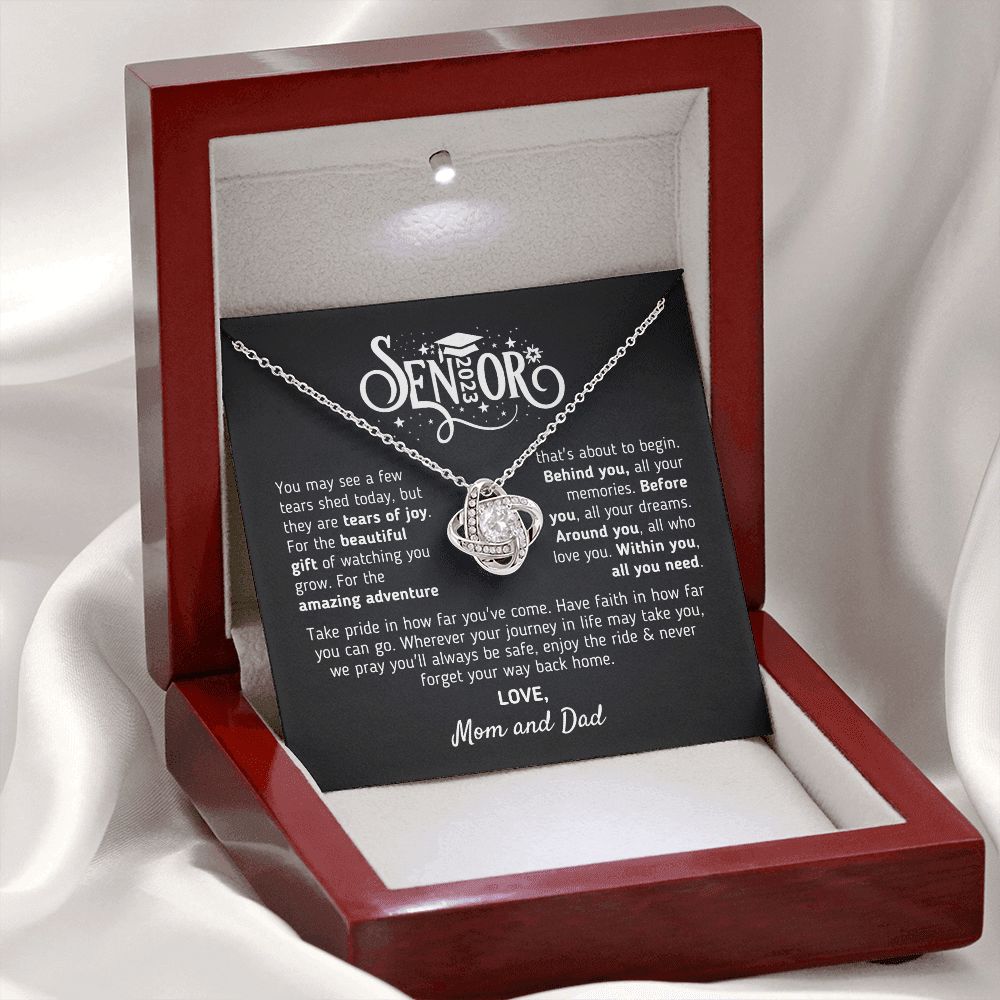 Gift for Graduation 2023 "The Beautiful Gift" Love, Mom and Dad Jewelry 14K White Gold Finish Luxury Box 