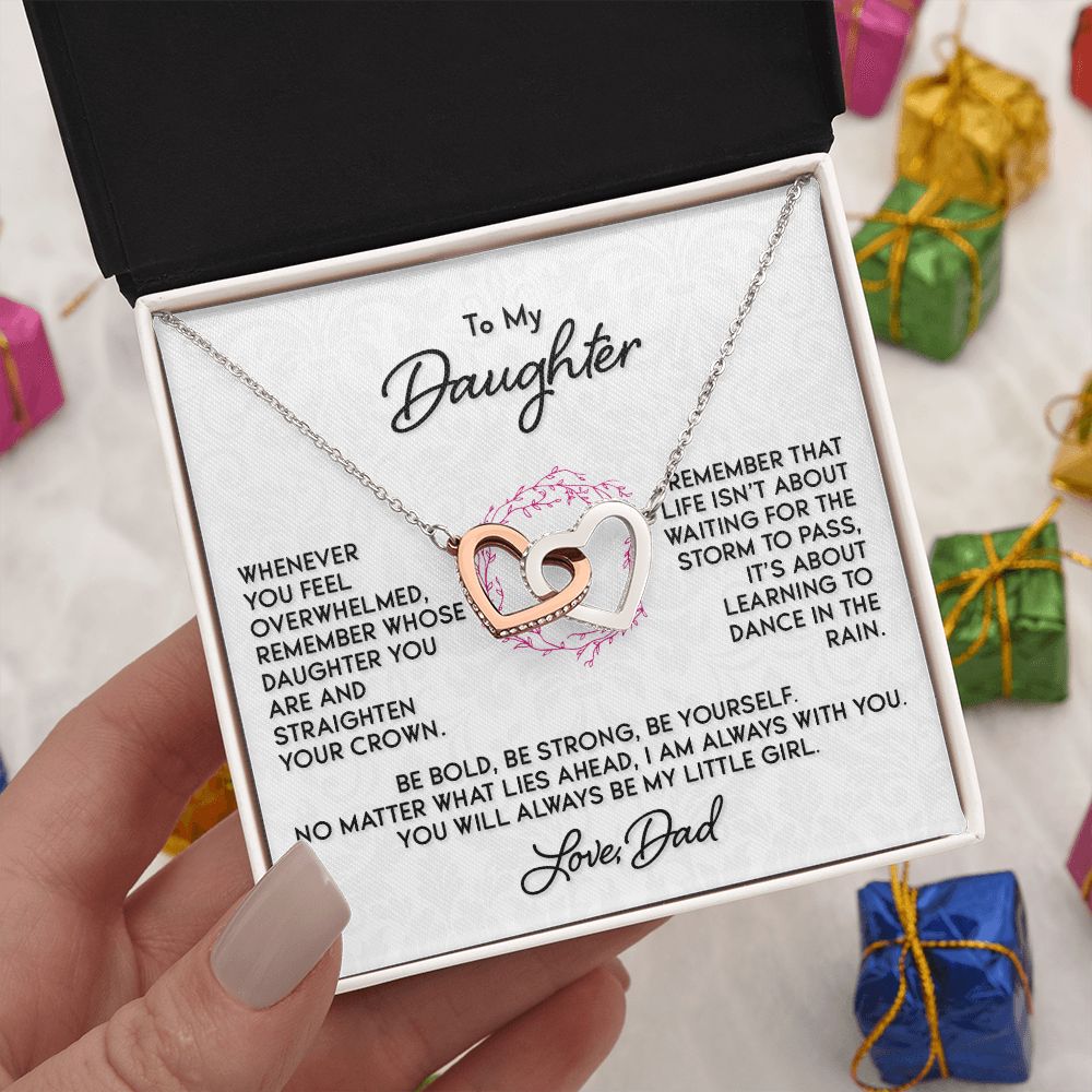 Gift for Daughter "Dance In The Rain" Love Dad Necklace Jewelry 