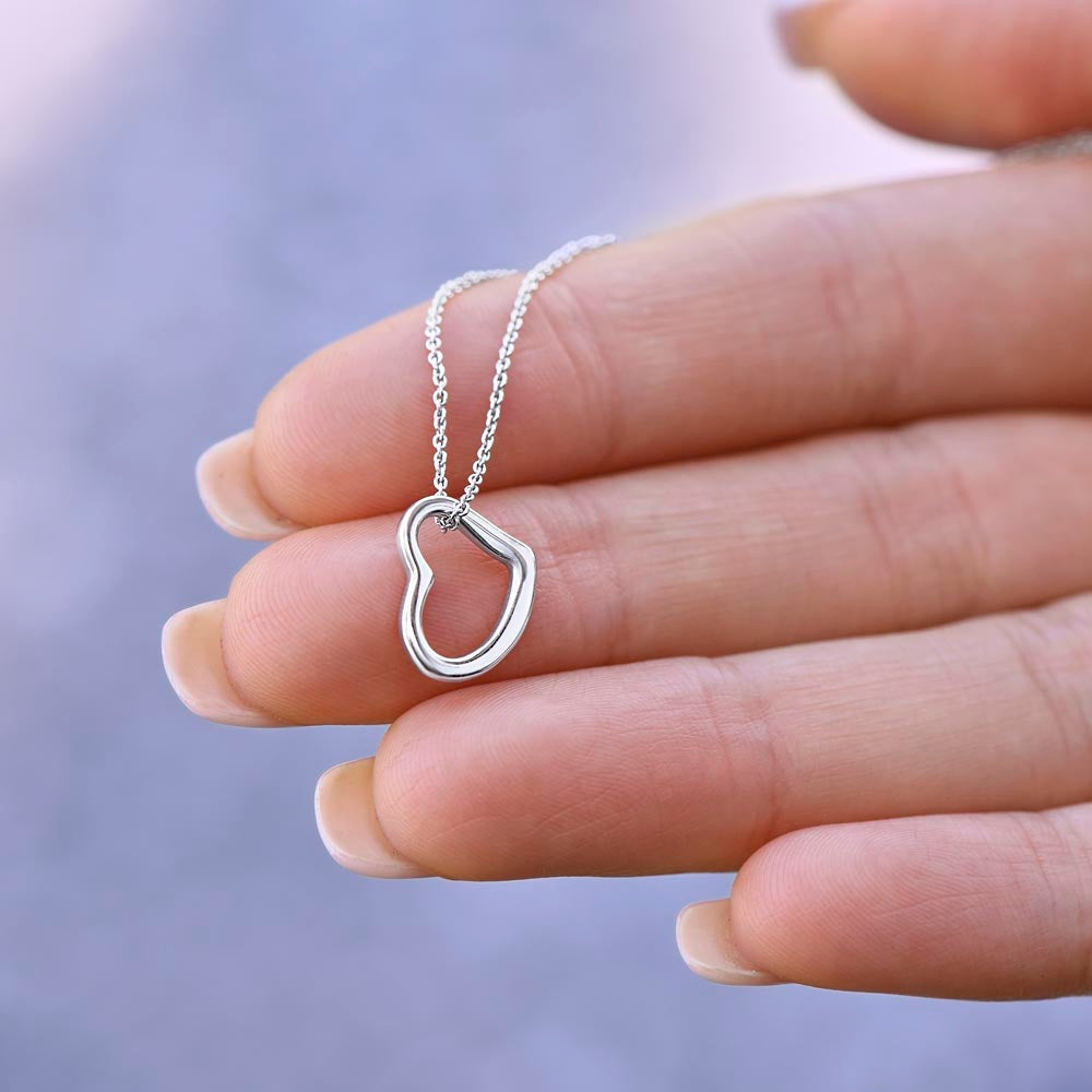 Gift for Wife "I Can't Live Without You" Heart Necklace Jewelry 