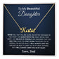 Custom Name Necklace for Daughter "Carry You In My Heart" From Dad Jewelry 18k Yellow Gold Finish Two-Toned Gift Box 