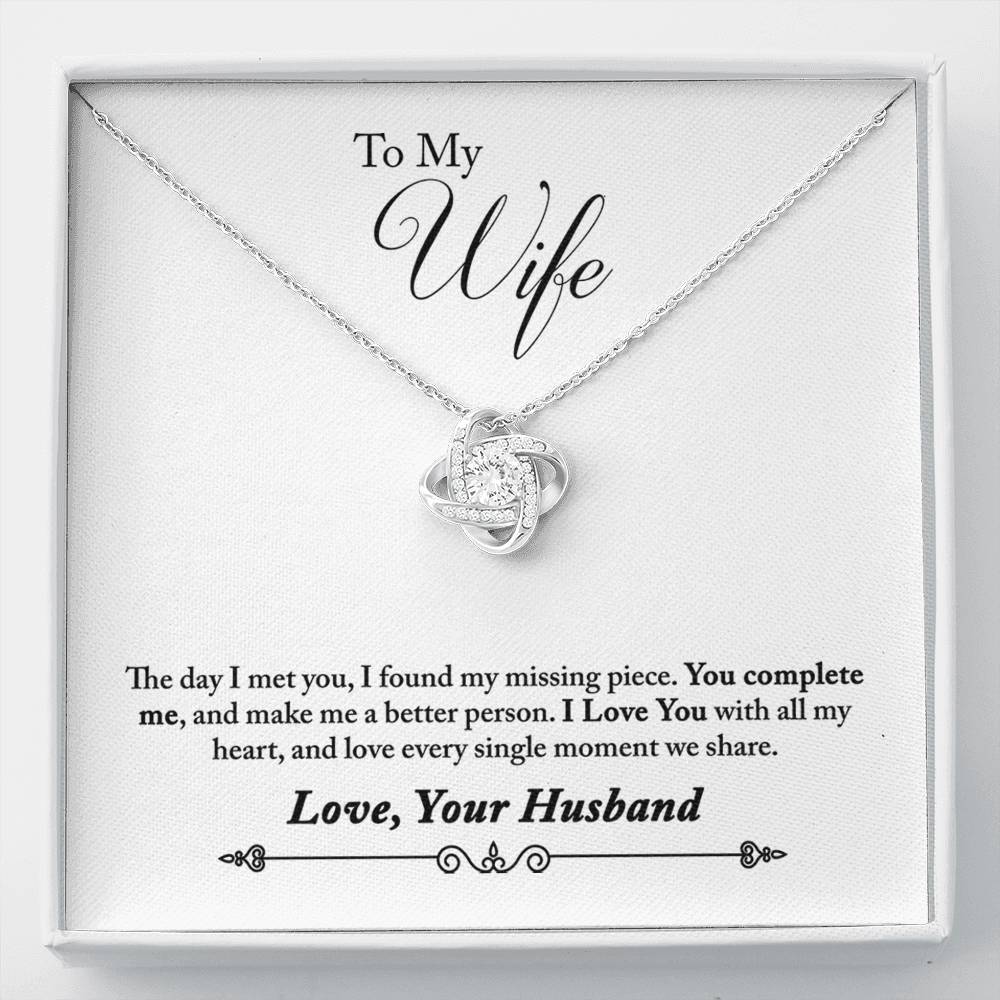 To My Wife - You Complete Me Necklace Jewelry Standard Box 