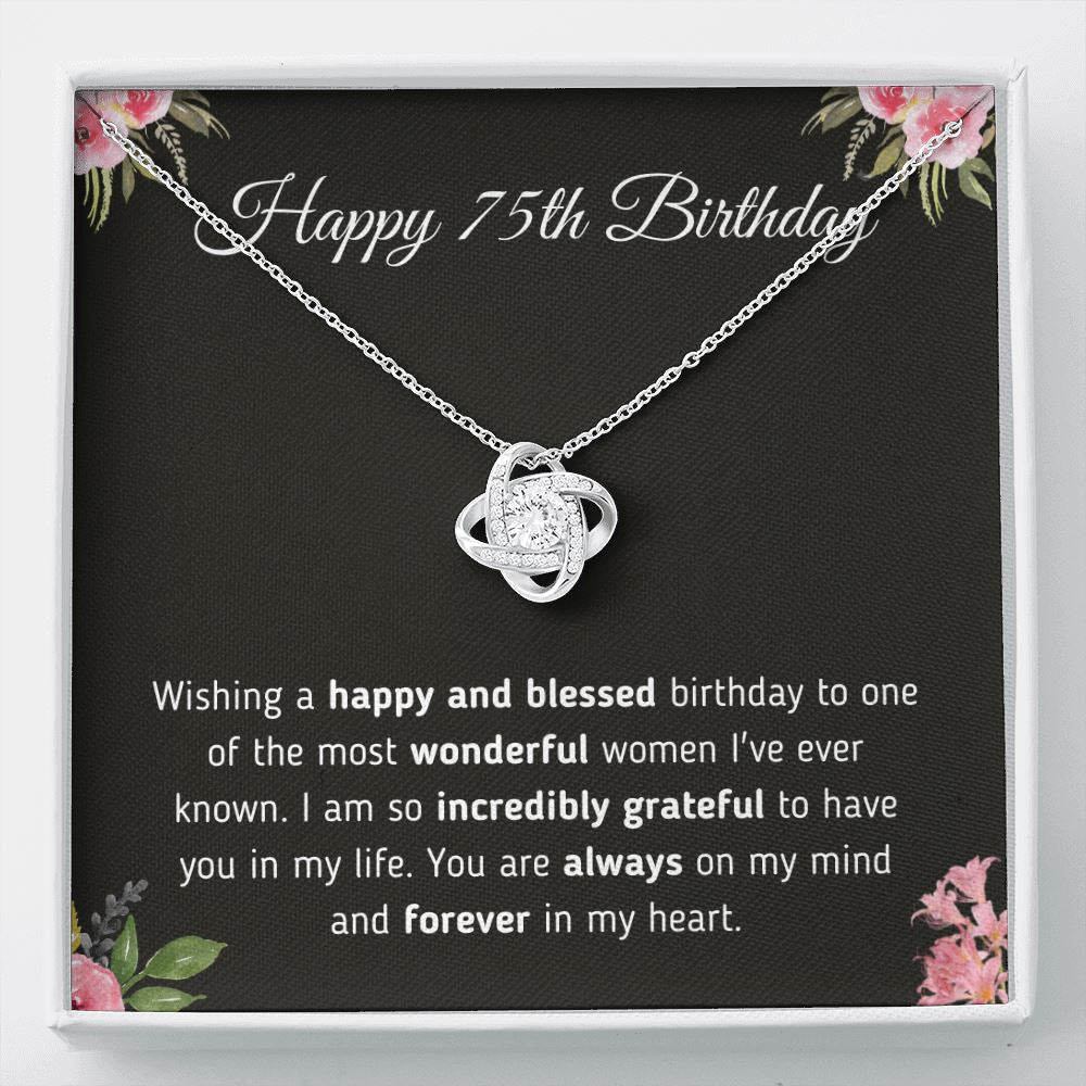 Happy 75th Birthday Forever In My Heart Jewelry Two-Toned Gift Box 