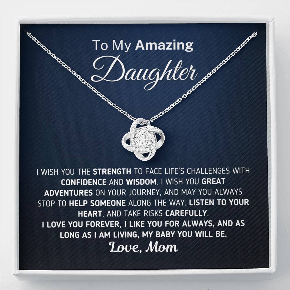 Gift for Daughter - My Baby You Will Be - Necklace Jewelry Two-Toned Gift Box 