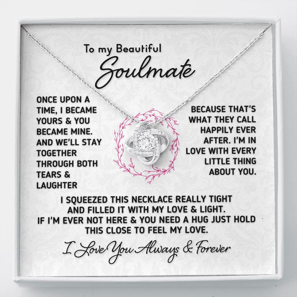 Gift for Soulmate "Once Upon a Time" Necklace Jewelry Two Toned Box 