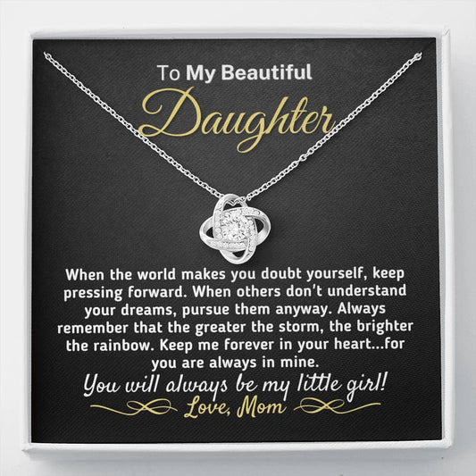 Gift for Daughter - Always Be My Little Girl Necklace Jewelry Standard Box 