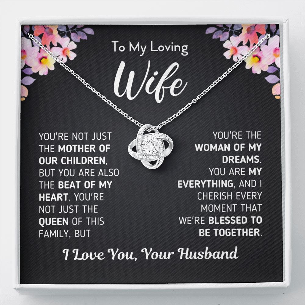 Gift For Wife "The Woman Of My Dreams" Jewelry Two-Toned Gift Box 