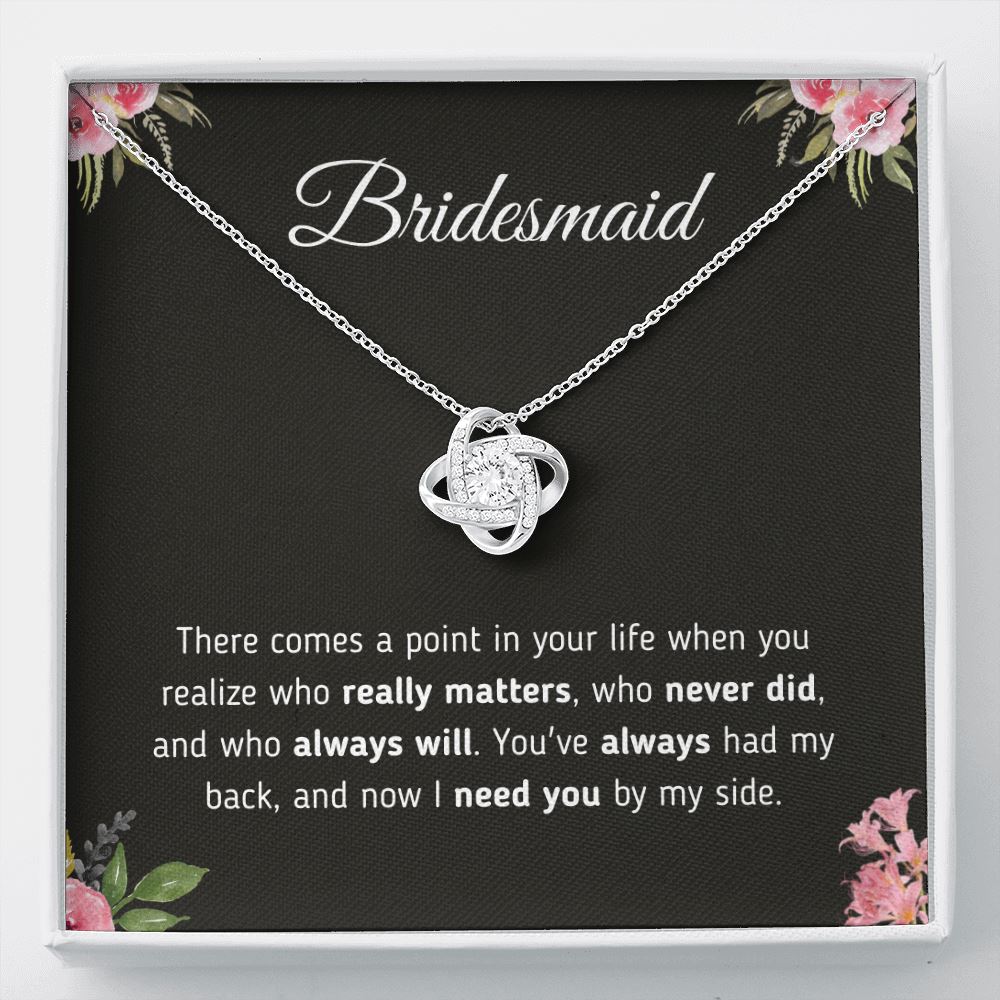 Gift for Bridesmaid - Need You By My Side Jewelry Two-Toned Gift Box 