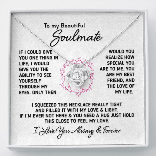 Gift for Soulmate "If I Could Give You One Thing" Necklace Jewelry Two Toned Box 