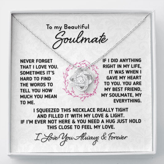 Gift for Soulmate "You Are My Everything" Necklace Jewelry Two Toned Box 