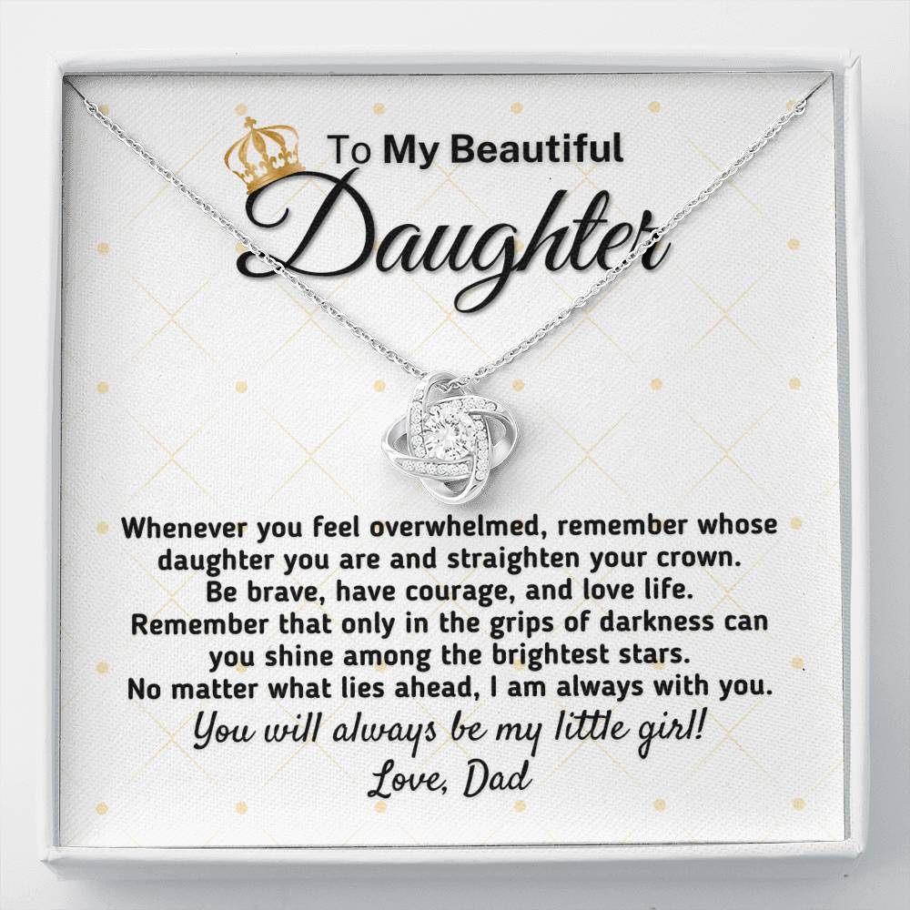 Gift for Daughter - Shine Among The Brightest Stars Necklace Jewelry Two-Toned Gift Box 