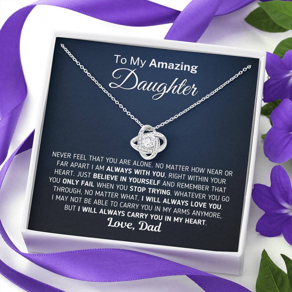 Gift for Daughter - Carry You In My Heart Necklace Jewelry 