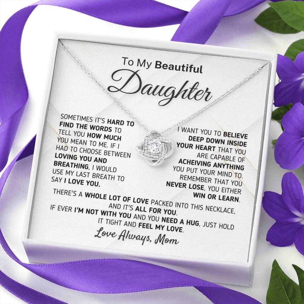 Gift For Daughter from Mom - If You Ever Need A Hug Necklace Jewelry 
