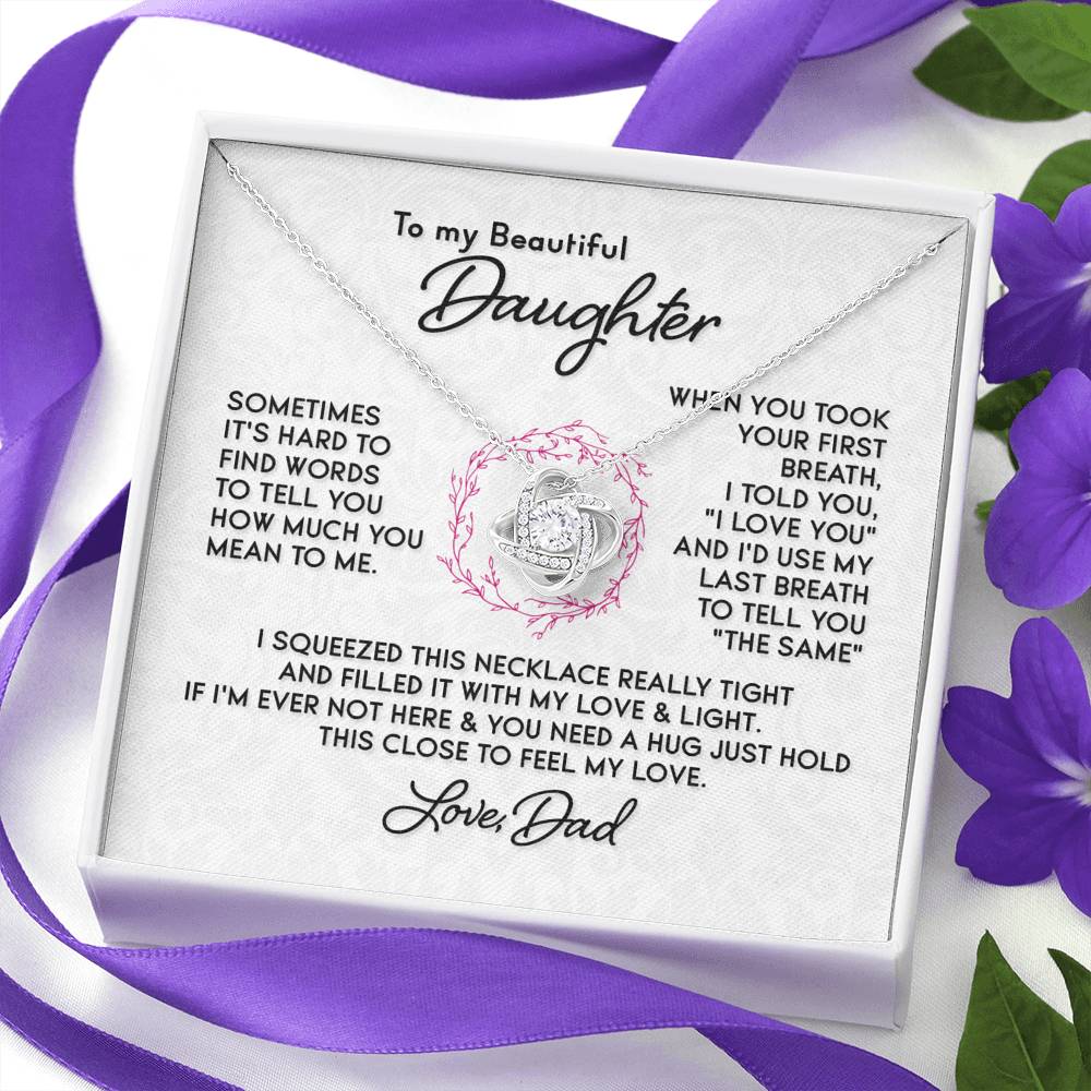 Gift for Daughter - "First Breath" Necklace From Dad Jewelry 