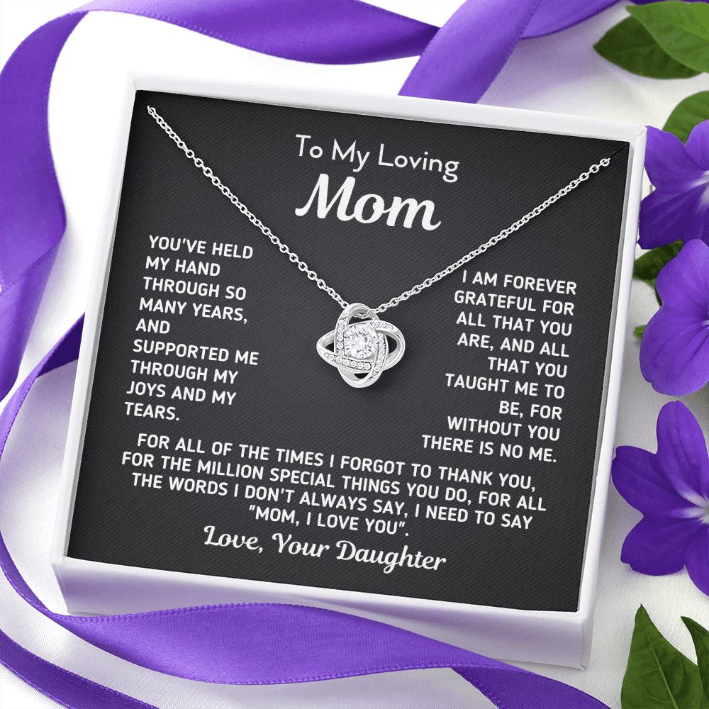 Gift for Mom From Daughter - "Without You There Is No Me" Necklace Jewelry 