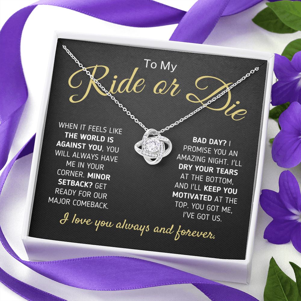 "To My Ride Or Die - You Got Me, I Got Us" Necklace Jewelry 